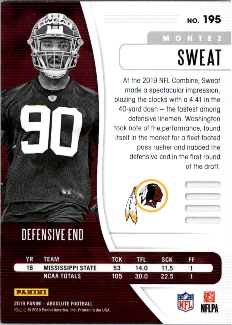 A7439- 2019 Absolute Football Cards 1-200 +Inserts -You Pick- 15+ FREE US SHIP - Picture 187 of 203