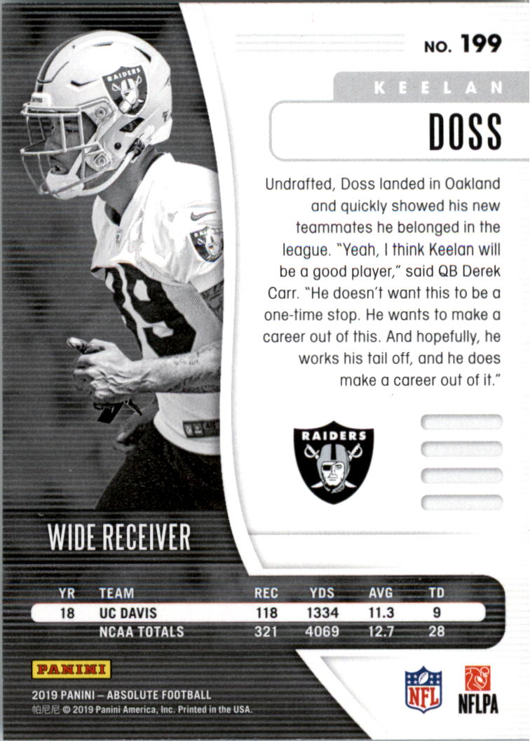 A7439- 2019 Absolute Football Cards 1-200 +Inserts -You Pick- 15+ FREE US SHIP - Picture 195 of 203