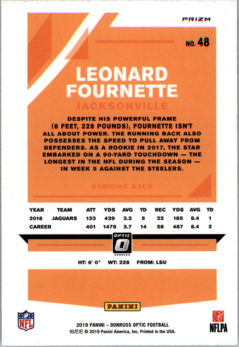 2019 Donruss Optic Holo #48 Leonard Fournette