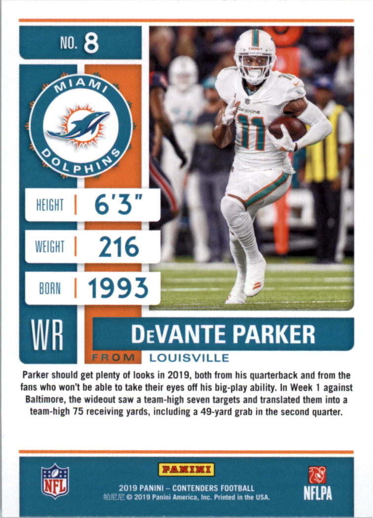 2019 Playoff #8 DeVante Parker DOLPHINS