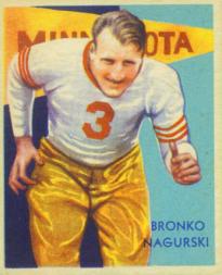 Sold at Auction: Rare 1935 National Chicle #34 Bronko Nagurski Rookie.