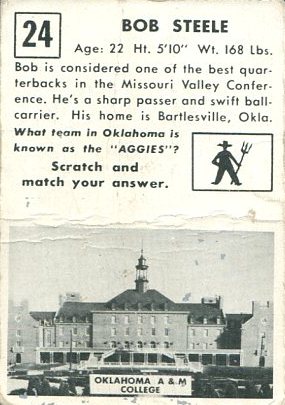 1951 Topps Magic #24 Bob Steele RC back image