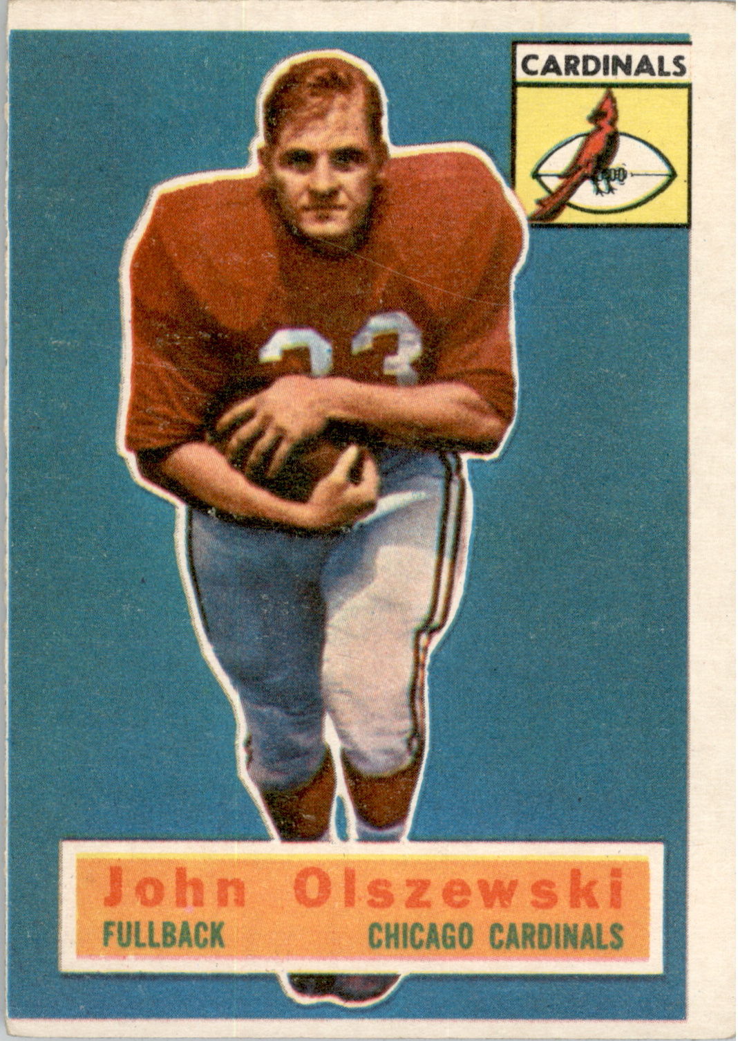 1956 Topps #10 Tom Bienemann Chicago Cardinals Football Card Nm