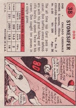 1957 Topps #38 Don Stonesifer back image