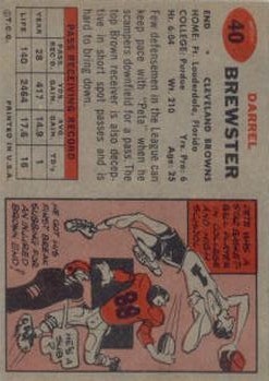 1957 Topps #40 Darrel Brewster back image