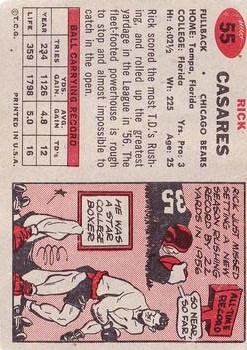 1957 Topps #55 Rick Casares back image