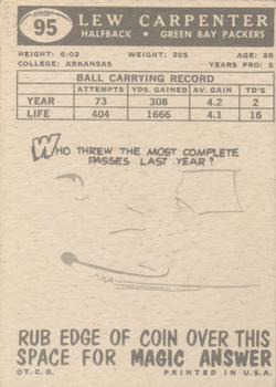 1959 Topps #95 Lew Carpenter RC back image