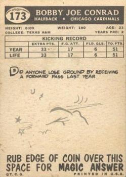 1959 Topps #173 Bobby Joe Conrad RC back image