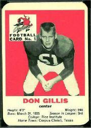 1960 Cardinals Mayrose Franks #1 Don Gillis