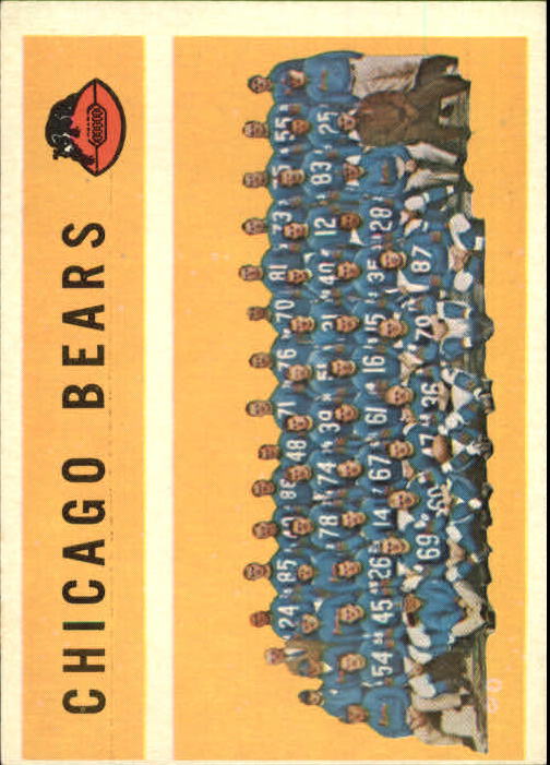 1960 Topps #21 Chicago Bears