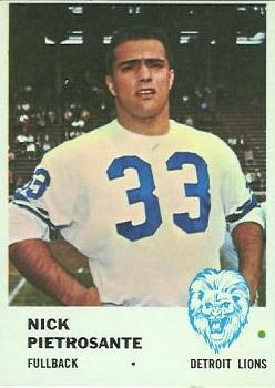 1961 Fleer #80 Nick Pietrosante RC