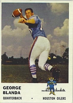 1961 Fleer #166 George Blanda - This card is centered nice with 4 sharp  corners - NM-MT