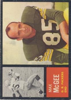 1962 Topps #67 Max McGee SP