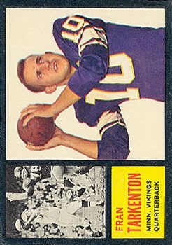 1962 Topps #90 Fran Tarkenton SP RC UER/Small photo actually/Sonny Jurgensen/with airbrushed jersey