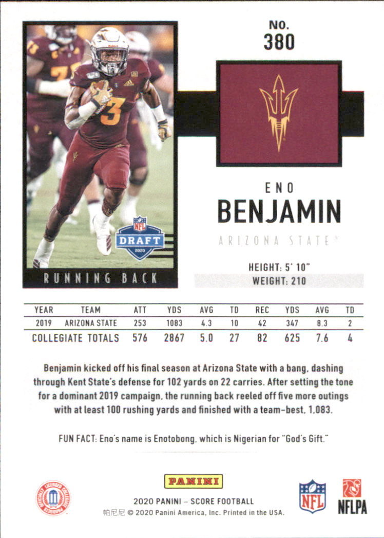 A8213- 2020 Score Football Cards 266-440 +Rookies -You Pick- 15+ FREE US SHIP - Picture 187 of 283