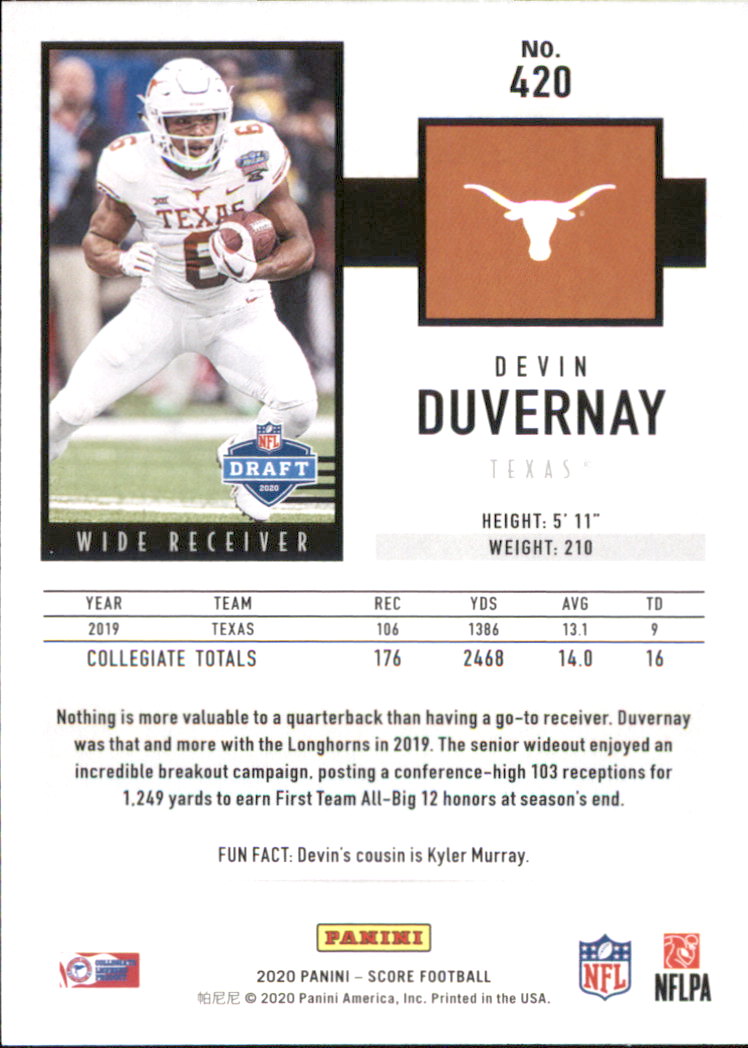 A8213- 2020 Score Football Cards 266-440 +Rookies -You Pick- 15+ FREE US SHIP - Picture 255 of 283