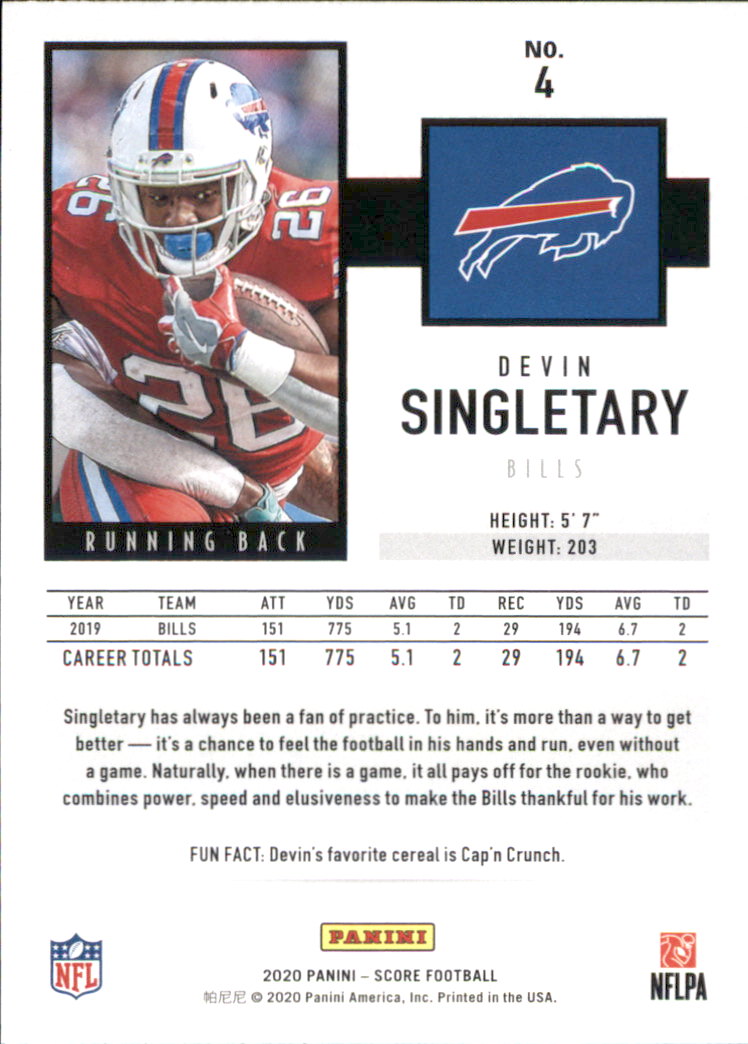 2020 Score Football Card Pick (Base) 1-250