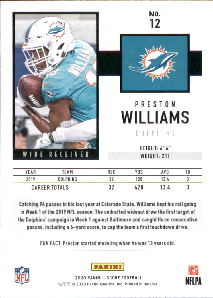 2020 Score Football Card Pick (Base) 1-250