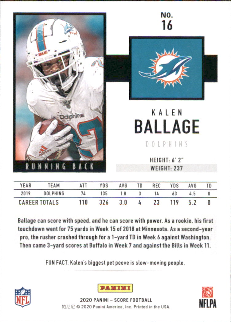 2020 Score Football Card Pick (Base) 1-250