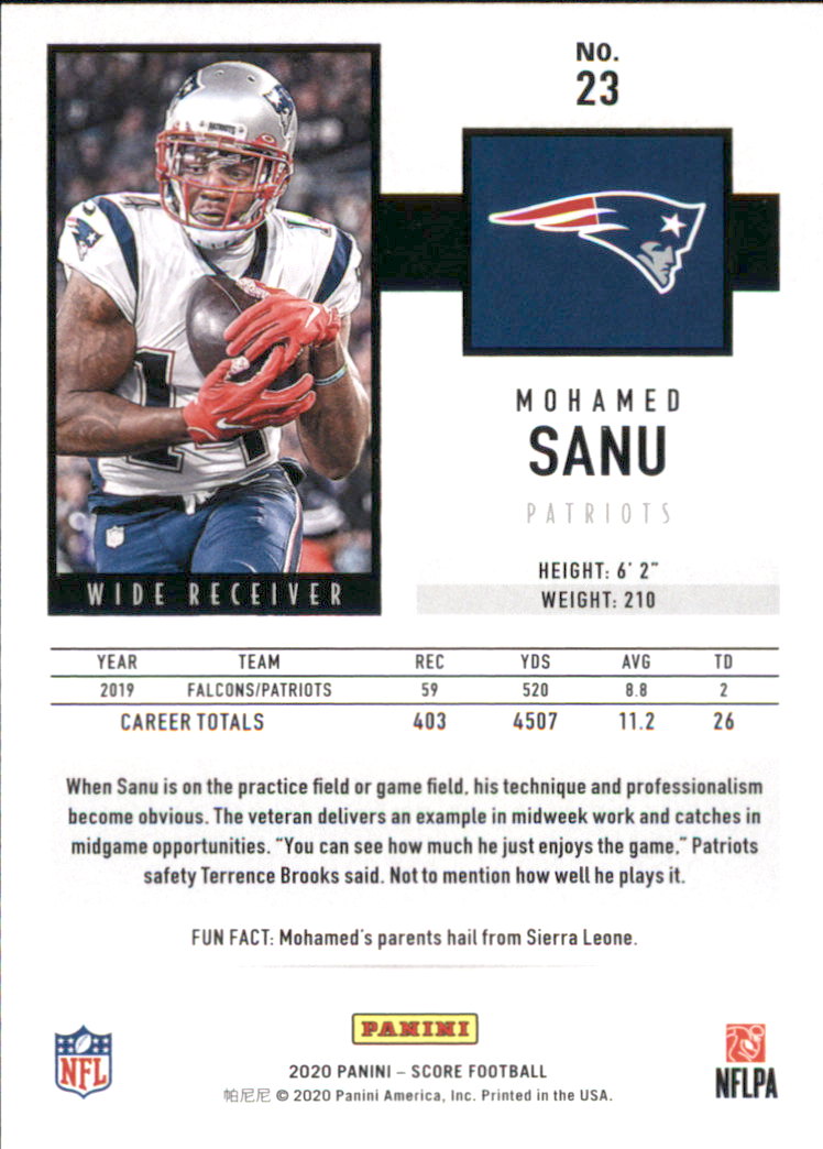 2020 Score Football Card Pick (Base) 1-250