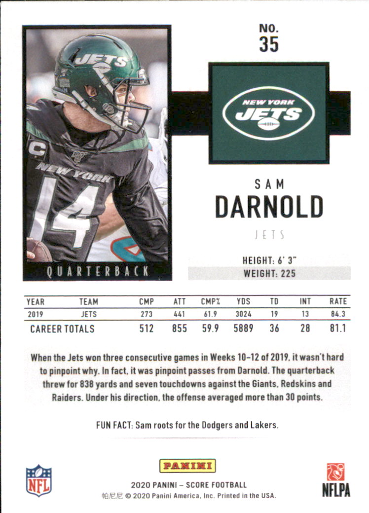 2020 Score Football Card Pick (Base) 1-250