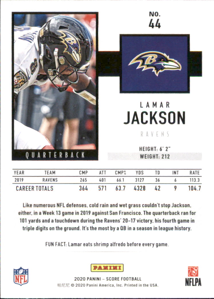 2020 Score Football Card Pick (Base) 1-250