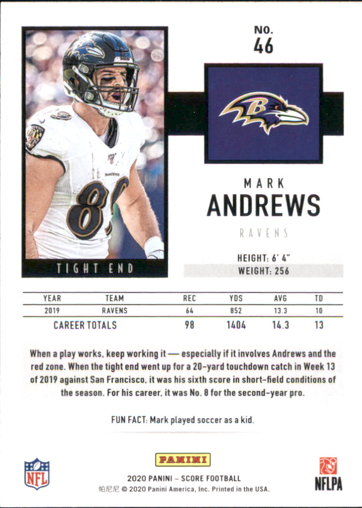 2020 Score Football Card Pick (Base) 1-250