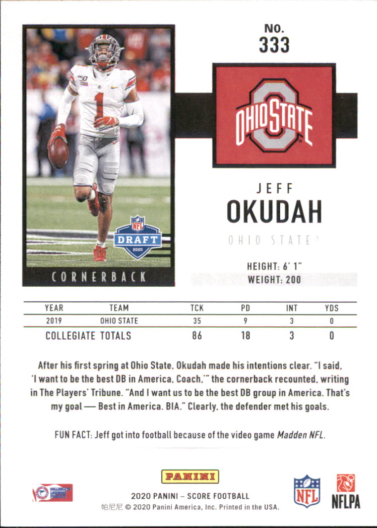 A8213- 2020 Score Football Cards 266-440 +Rookies -You Pick- 15+ FREE US SHIP - Picture 115 of 283
