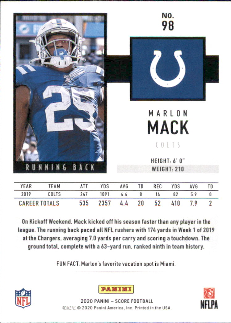 2020 Score Football Card Pick (Base) 1-250