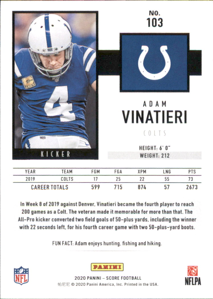 2020 Score Football Card Pick (Base) 1-250