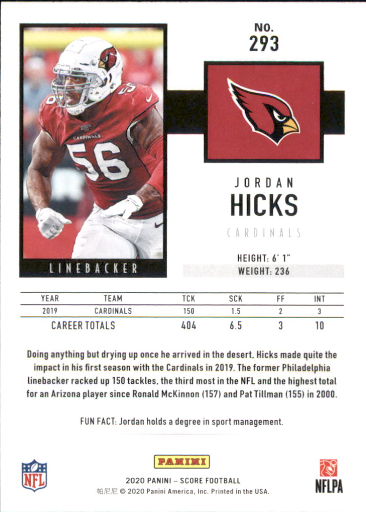 A8213- 2020 Score Football Cards 266-440 +Rookies -You Pick- 15+ FREE US SHIP - Picture 45 of 283