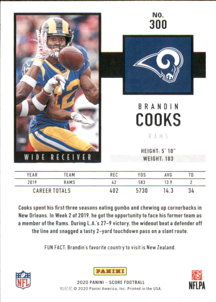 A8213- 2020 Score Football Cards 266-440 +Rookies -You Pick- 15+ FREE US SHIP - Picture 57 of 283