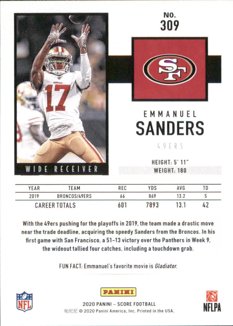 A8213- 2020 Score Football Cards 266-440 +Rookies -You Pick- 15+ FREE US SHIP - Picture 73 of 283