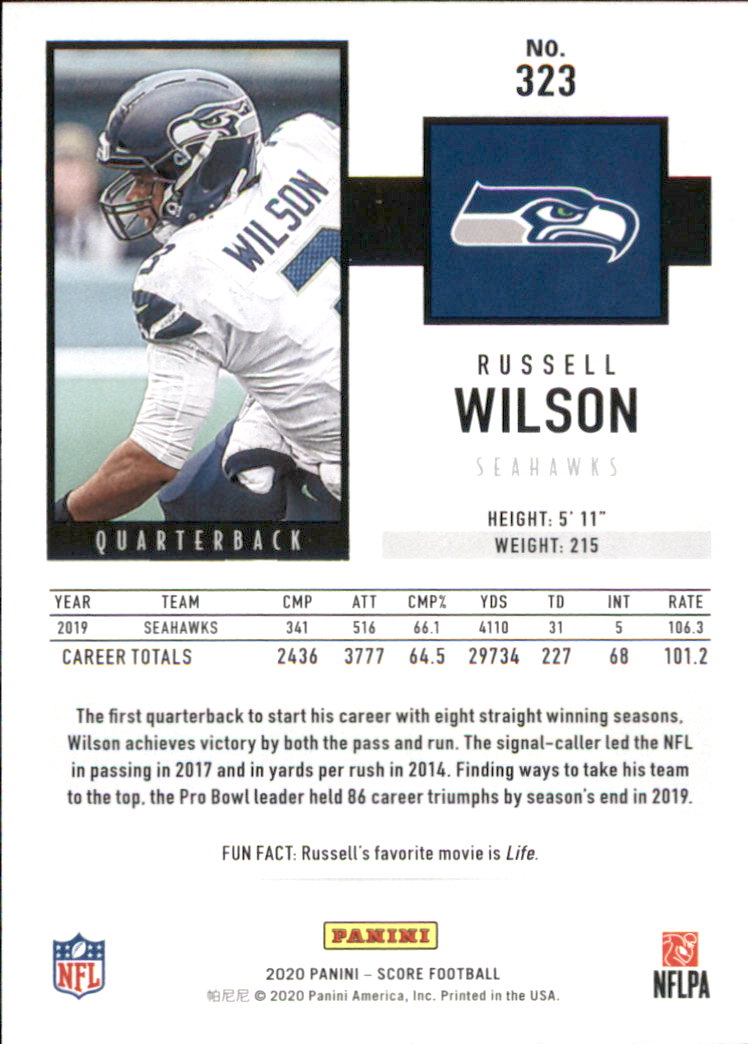 A8213- 2020 Score Football Cards 266-440 +Rookies -You Pick- 15+ FREE US SHIP - Picture 95 of 283