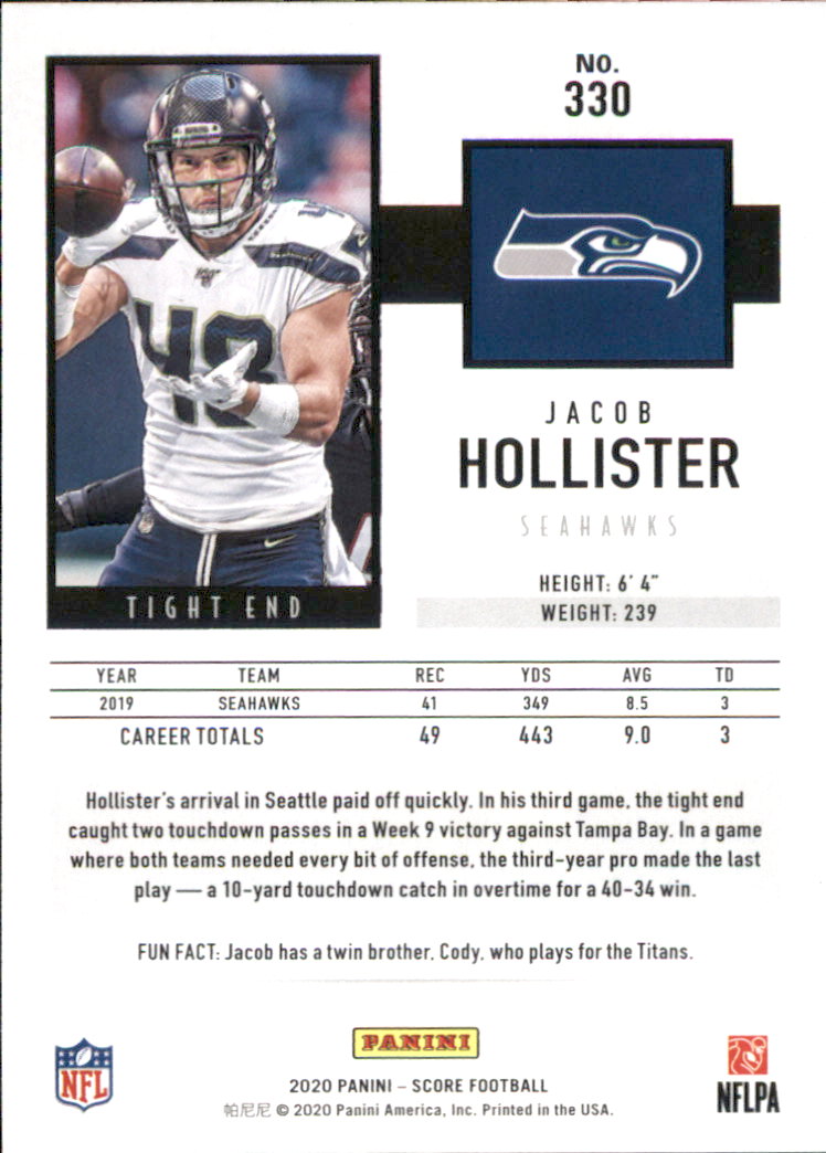 A8213- 2020 Score Football Cards 266-440 +Rookies -You Pick- 15+ FREE US SHIP - Picture 109 of 283