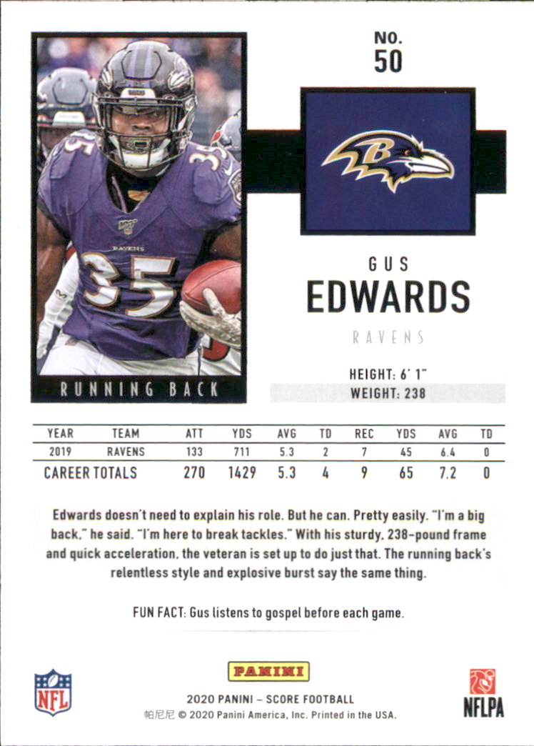 2020 Score Football Card Pick (Base) 1-250