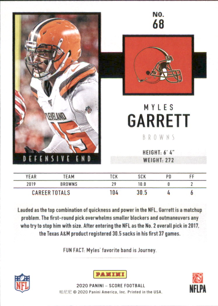 2020 Score Football Card Pick (Base) 1-250