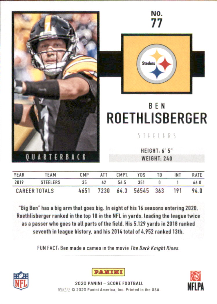 2020 Score Football Card Pick (Base) 1-250