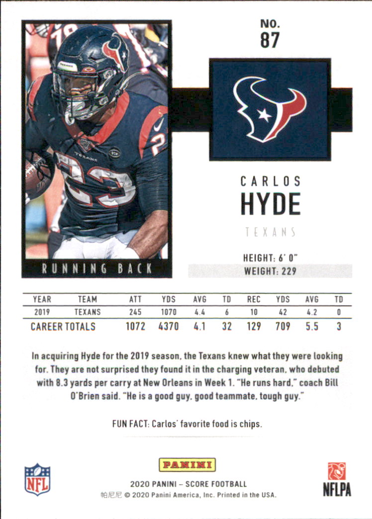 2020 Score Football Card Pick (Base) 1-250