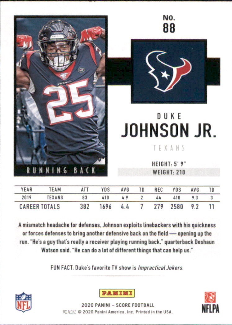 A8213- 2020 Score Football Card #s 1-265 +Rookies -You Pick- 15+ FREE US SHIP - Picture 139 of 427
