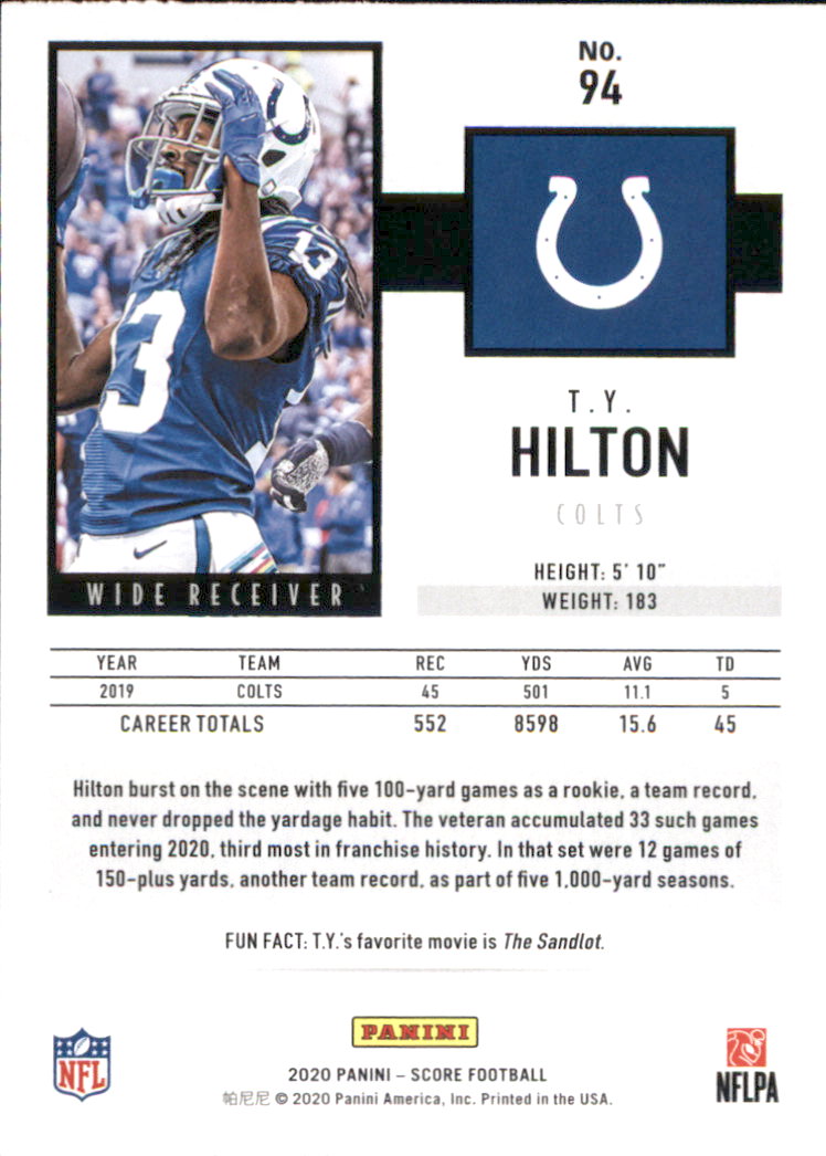 2020 Score Football Card Pick (Base) 1-250