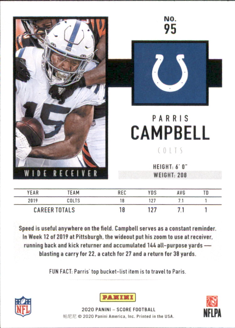 2020 Score Football Card Pick (Base) 1-250