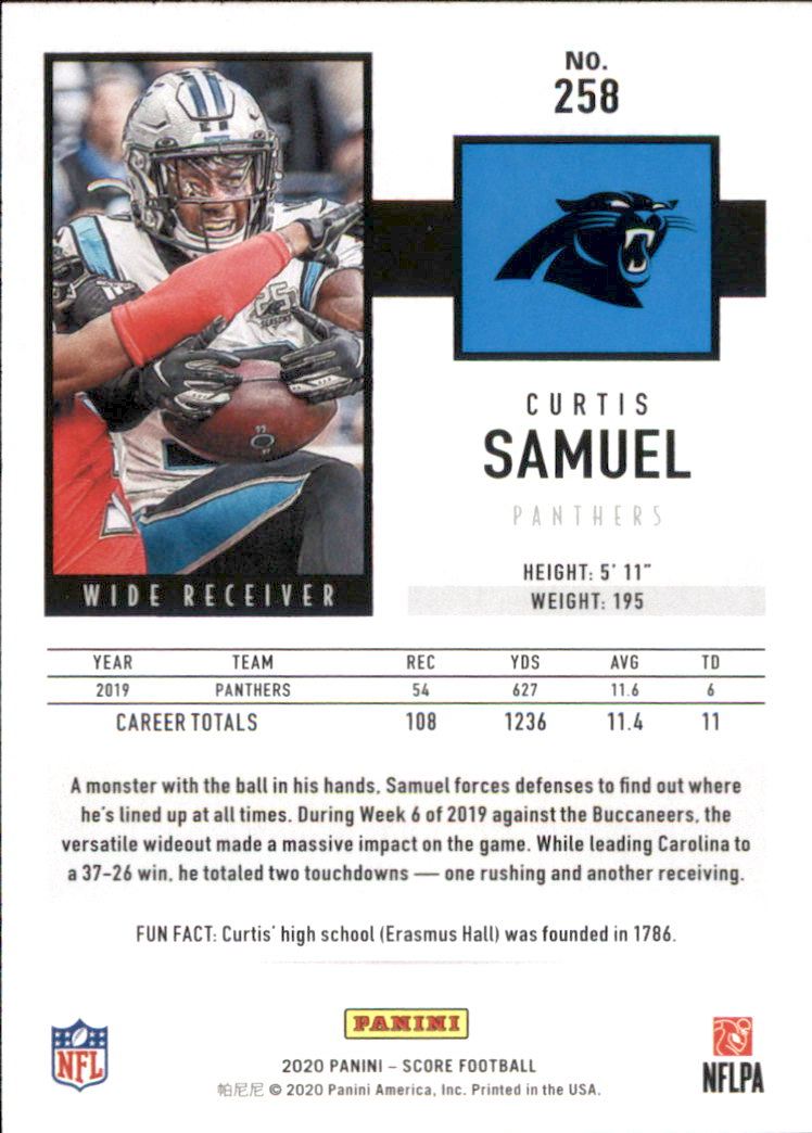 A8213- 2020 Score Football Card #s 1-265 +Rookies -You Pick- 15+ FREE US SHIP - Picture 415 of 427