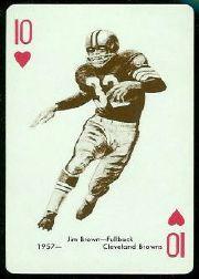 1963 Stancraft Playing Cards #10H Jim Brown