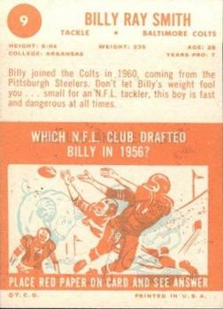 1963 Topps #9 Billy Ray Smith RC back image