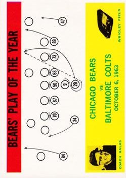 1964 Philadelphia #28 Bears Play/George Halas