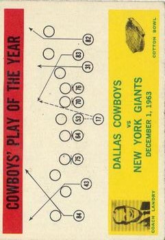 1964 Philadelphia #56 Cowboys Play/T.Landry