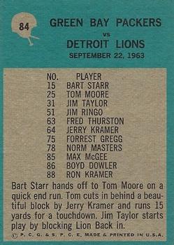 1964 Philadelphia #84 Packers Play/Lombardi back image