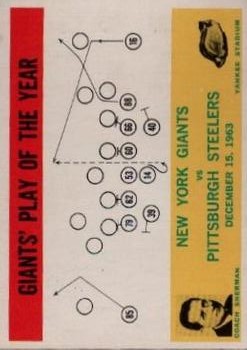 1964 Philadelphia #126 New York Giants Play