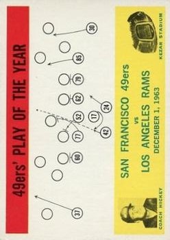 1964 Philadelphia #168 San Francisco 49ers Play/UER Jack Christiansen pictured